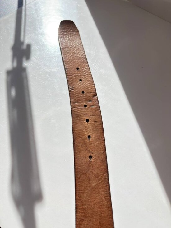 Fossil Vintage Leather Belt – Size ~36–38 – Distressed Finish - Picture 9 of 11